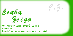 csaba zsigo business card